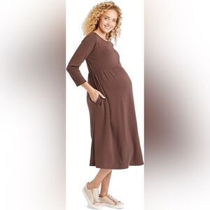 NWT Isabel Maternity by Ingrid & Isabel Long Sleeve Cozy Knit Maternity Dress